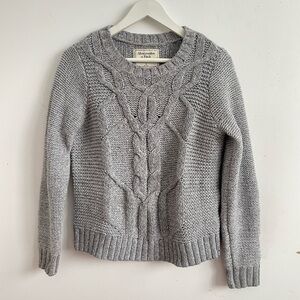 Gray Cable Knit Sweater